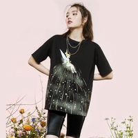 VERO MODA 3212T1031S59 女士印花闪粉宽松T恤