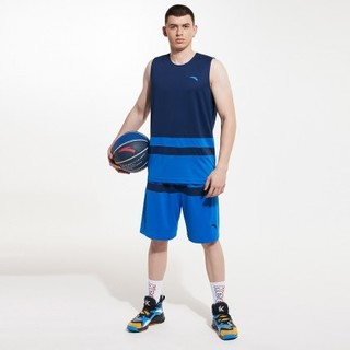 安踏男款运动球服宽松舒适篮球比赛套国潮原创球服两件套 XS 纯净白-1