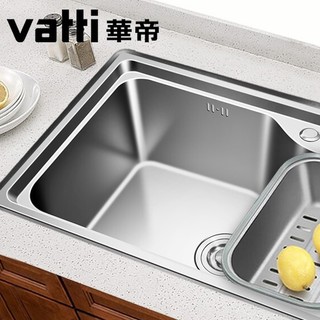 VATTI 华帝 台下盆水槽单槽厨房304不锈钢洗菜盆 091102L(650*430)