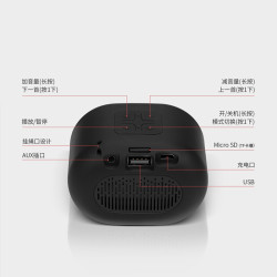 YLV无线蓝牙音箱迷你音响5.0小型便携式可爱钢炮boom手机外放车载重低音炮3d环绕家用大音量户外TF插卡收音机