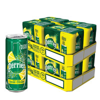 perrier 巴黎水 含气天然矿泉水 330ml*24罐*2箱