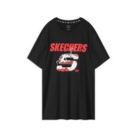 SKECHERS 斯凯奇 Skechers斯凯奇运动时尚T恤男子印花针织短袖衫L220M163