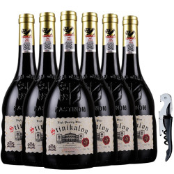 法国进口 干红葡萄酒 朗格多克产区法国进口AOC/AOP红酒整箱歪脖子红酒750ml*6 兰歌城堡6支整箱