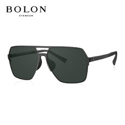 BOLON 暴龙 眼镜2021新品偏光太阳镜质感铝镁男士金属墨镜BL8078 C12-镜片墨绿/镜框深枪