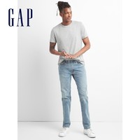 Gap 盖璞 男装浅色水洗直筒牛仔裤春夏213974 休闲长裤男士弹力裤子