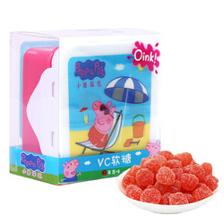 Peppa Pig 小猪佩奇 小猪佩奇 Peppa Pig 糖果盒/小餐盒 VC软糖 草莓味 果汁糖 36g/盒 颜色随机发货
