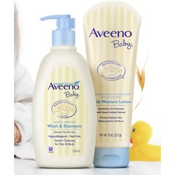 Aveeno 艾惟诺 Aveeno 艾维诺 婴儿天然燕麦保湿身体乳 227g+洗护沐浴露354ml