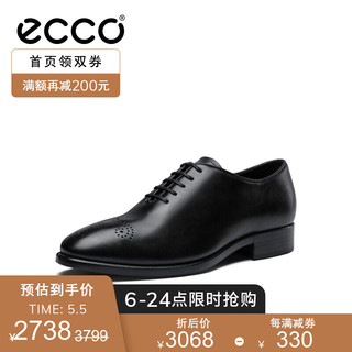 ecco 爱步 ECCO爱步英伦风男士皮鞋 商务正装男鞋 唯途摩登523604 黑色52360401001 42