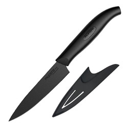 mycera 美瓷 美瓷（MYCERA）陶瓷刀 4寸多功能水果刀 家用厨师刀 带刀鞘 E4 黑刀黑柄 TZY01V