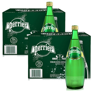 perrier 巴黎水 原味玻璃瓶 750ML*12瓶*2箱