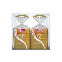 MANKATTAN 曼可顿 曼可顿 特选高纤维全麦面包 400g*2包组合装 营养早餐烘焙面包三明治切片吐司健康轻食
