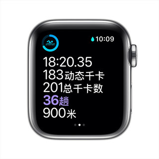 Apple 苹果 Watch Series 6 智能手表 40mm GPS+蜂窝款版 银色不锈钢表壳 银色米兰尼斯表带（GPS、心率、血氧)