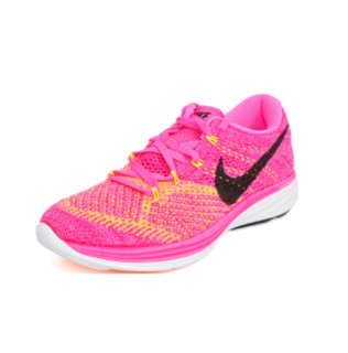 NIKE 耐克 Flyknit Lunar 3 女子跑鞋 698182-603 桃红 38