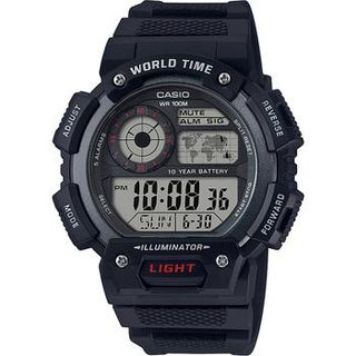 CASIO 卡西欧 Men's Digital Black Resin Strap Watch 45mm