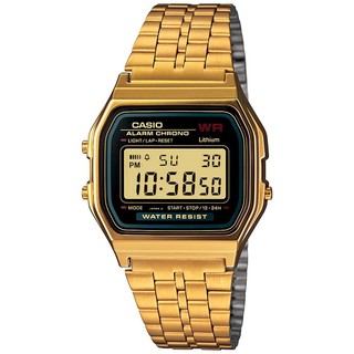 Casio 卡西欧 Men's Digital Vintage Gold-Tone Stainless Steel Bracelet Watch 39x39mm A159WGEA-1MV