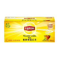 PLUS会员、有券的上：Lipton 立顿 黄牌精选红茶 50包 共100g