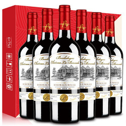 CANIS FAMILIARIS 布多格() 法国原瓶进口红酒整箱 波尔多AOC级14度 传承干红葡萄酒精美礼盒 750ml*6支装