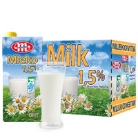 MLEKOVITA 妙可 波兰进口 田园系列低脂纯牛奶 1L*12盒整箱装 优质蛋白