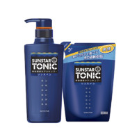 SUNSTAR TONIC 男士清爽洗发水 洗护二合一型（瓶装460ml+替换装340m）