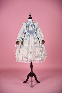 古典玩偶 少女人形十女 洛丽塔 OP有袖连衣裙 生成色 S
