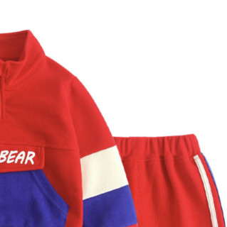 cicibear 齐齐熊 QQ6870 男童运动服套装 红色 73cm