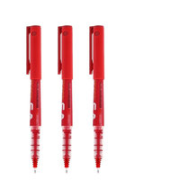 PILOT 百乐 BXC-V5 拔帽中性笔 红色 0.5mm 5支装