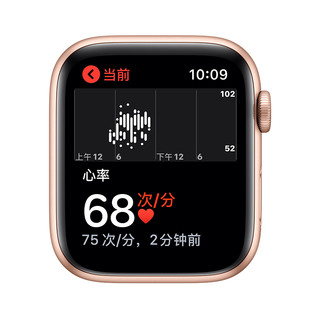 Apple 苹果 Watch Series 5 GPS+蜂窝款 智能手表 40mm 金色铝金属表壳 石榴色回环式运动表带 (GPS)