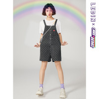 LEDIN 乐町 CWFBB2307 女士牛仔背带裤