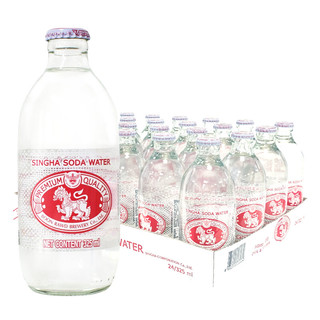 SINGHA 泰国原装进口 SINGHA胜狮苏打水 325ml*24瓶 整箱装 无糖气泡水