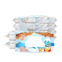 怡恩贝 婴幼儿山羊奶湿纸巾手口专用厚珍珠纹带盖6包