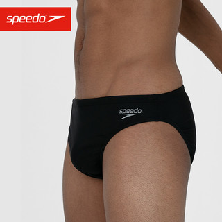 Speedo/速比涛男子三角泳裤有效贴合舒适修身三角泳裤水陆两用（36、黑色）