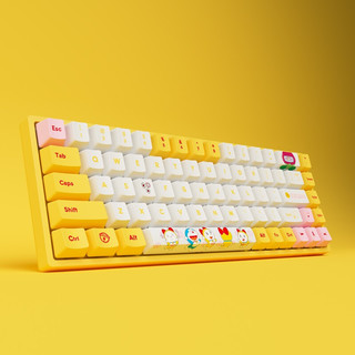 Akko 艾酷 3068 哆啦美 68键 蓝牙双模无线机械键盘 黄色 AKKO粉轴 RGB