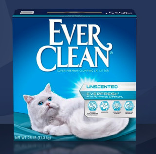 EVER CLEAN 铂钻 蓝白标 膨润土猫砂 11.3kg