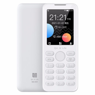 QIN 多亲   多亲（QIN）F21S AI学生老人手机 移动联通电信三网4G电话 直板按键 双卡双待 备用功能机 瓷白色