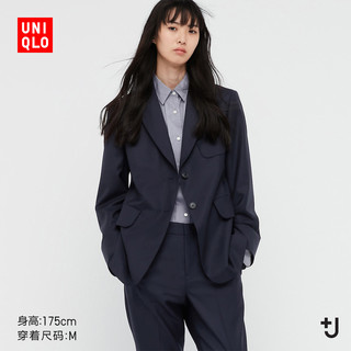 UNIQLO 优衣库  优衣库女装  J 羊毛混纺西装 437883