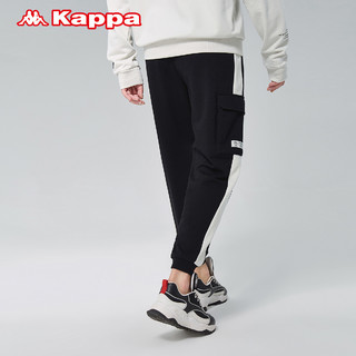 Kappa卡帕运动裤男工装裤多口袋针织长裤休闲裤小脚卫裤（XL、棕色-6506）