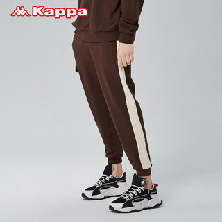 Kappa卡帕运动裤男工装裤多口袋针织长裤休闲裤小脚卫裤（XXL、棕色-6506）