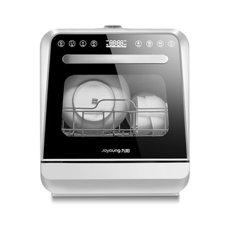 九阳洗碗机全自动家用免安装迷你小型台式6人大容量刷碗机软水X12（白色）