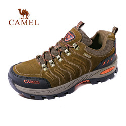 CAMEL 骆驼 骆驼登山鞋男防水防滑透气户外运动鞋女士夏季牛皮厚底耐磨徒步鞋