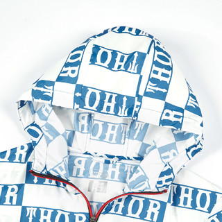 波司登短款外套防晒衣夏季男士漫威印花夹克衫（175/92A、蓝白漫威色块字母9A43）