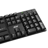 acer 宏碁 K-212B 104键 有线薄膜键盘 黑色 无光