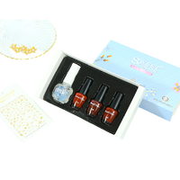 Sweet Color 樱桃熟了无味指甲油套装 (5ml*3+亮油12ml)