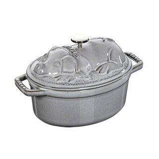 STAUB 珐宝 40500-176-A 汤锅(17cm、1L、铸铁、灰色)