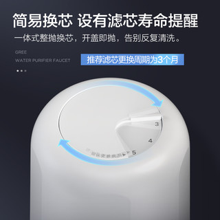 GREE 格力 水龙头净水器家用直饮自来水过滤器厨房过滤器GLUFM-90-A（白色）