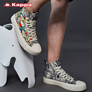Kappa 卡帕 情侣运动帆布鞋 KPCTFVS85 韩国白/黑色-051 37