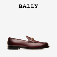 Bally/巴利新款KELSY男士经典时尚马衔扣百搭乐福鞋皮鞋6234481（38.5、酒红色）