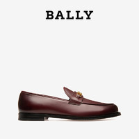 Bally/巴利新款KELSY男士经典时尚马衔扣百搭乐福鞋皮鞋6234481（43.5、酒红色）