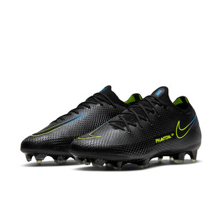 Nike耐克官方PHANTOM GT ELITE FG暗煞系列男/女足球鞋新款CK8439（36.5、090黑/黑/明黄/浅清透蓝）