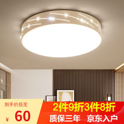 凡甄 客厅灯 led吸顶灯卧室灯现代简约餐厅儿童房书房灯具套餐套装全屋灯饰 流星款 圆形40CM 三色变光（48W）