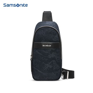 Samsonite 新秀丽 男士斜挎包时尚百搭背包运动休闲男包TX1蓝色